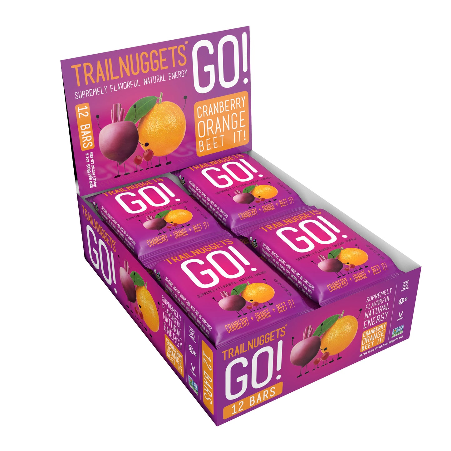 Trailnuggets GO! Beet + Orange + Cranberry Energy Bar